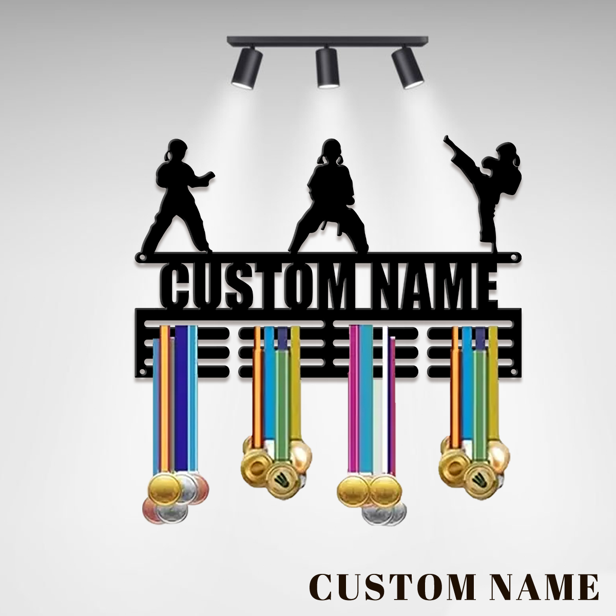 Badminton Zone - Op maat gemaakte Taekwondo metalen medaillehouder,