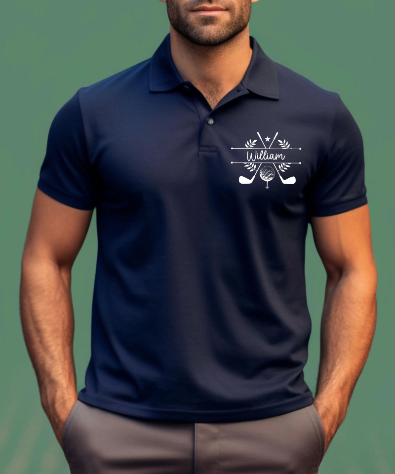 Badminton England - Golfpolo met aangepaste naam: gepersonaliseerde tekst
