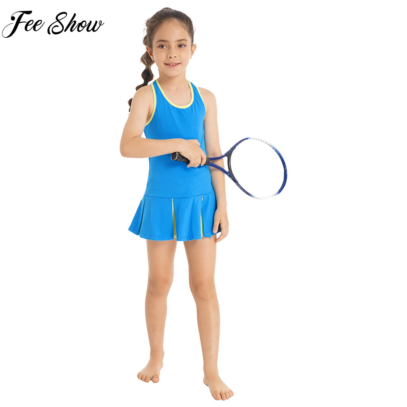 Badminton Court - 2-delige tennisbadminton sportset sportkleding kinderen meisjes