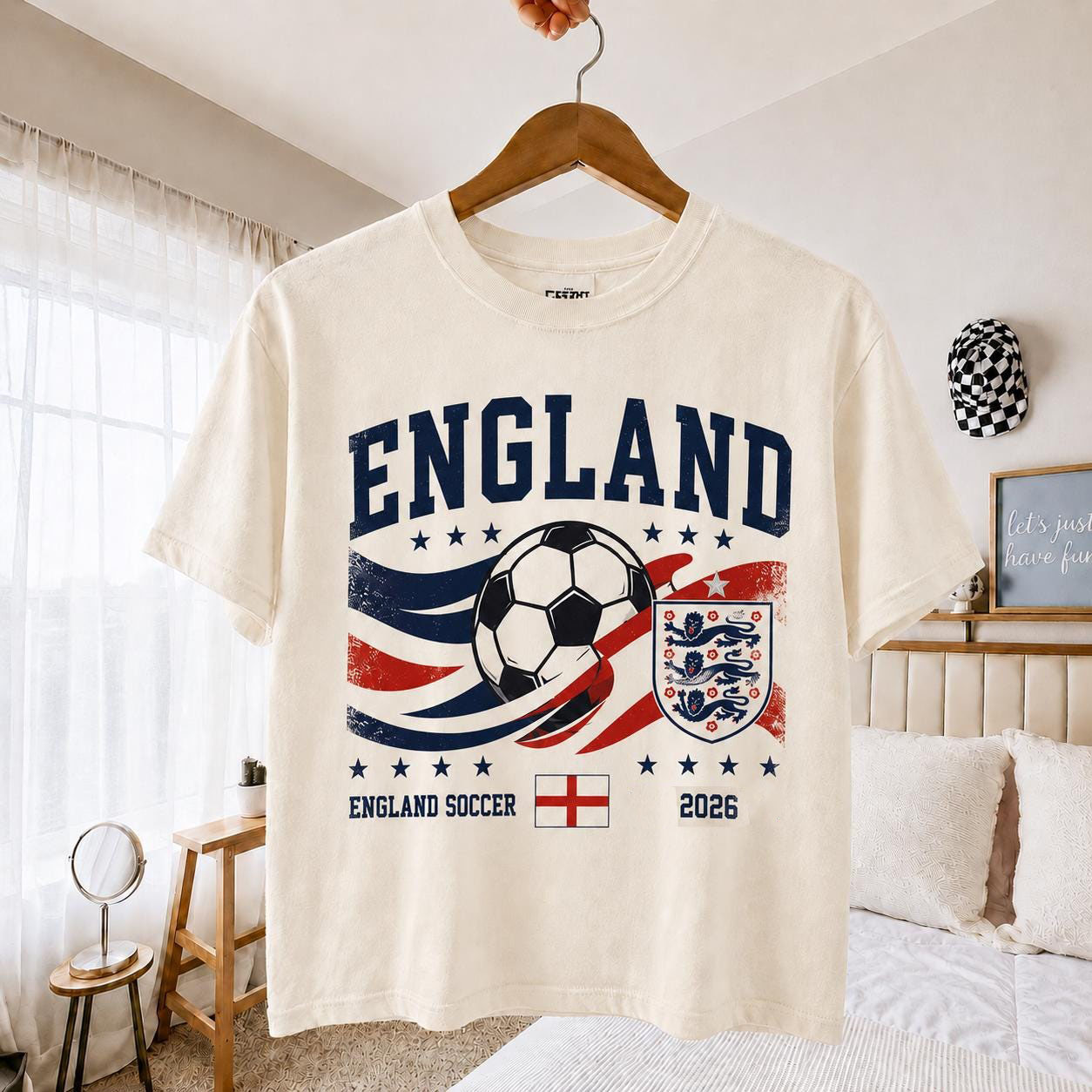 Badminton England - Engeland Voetbal 2026 Grafische T-Shirt Retro