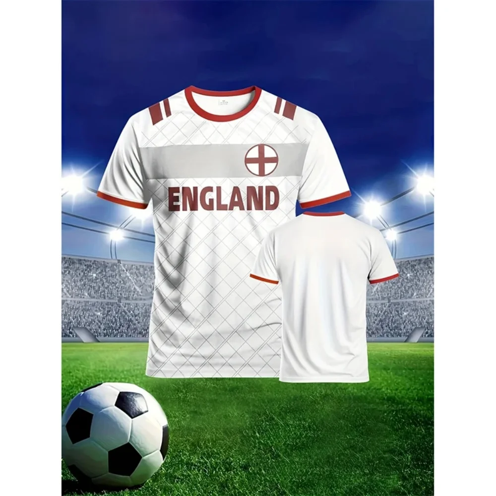 Badminton England - Zomer Engeland Vlag Mannen Voetbal T-shirt