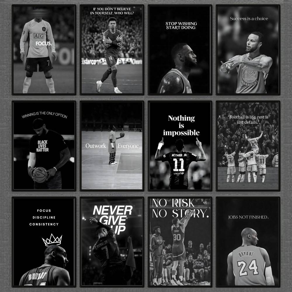 Badminton Zone - Atleet Inspirerende Citaat Poster Home Gym