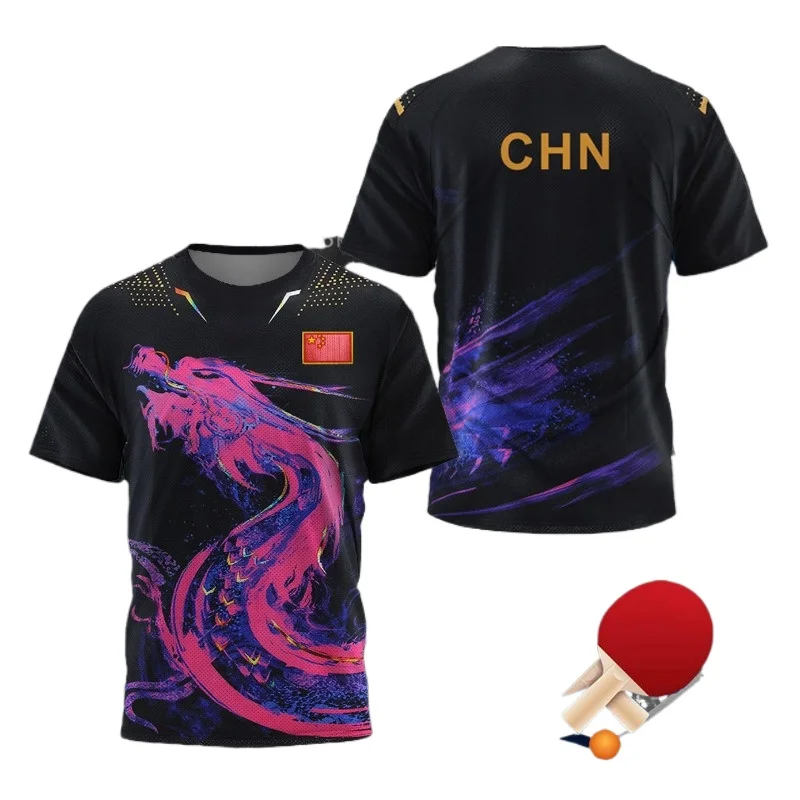 Badminton Emoji - CHINA Dragon Tafeltennis Grafische T-shirt voor