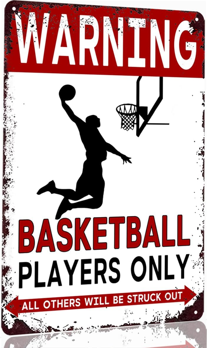 Badminton Zone - Basketbal Tin Sign Decor Cadeaus voor