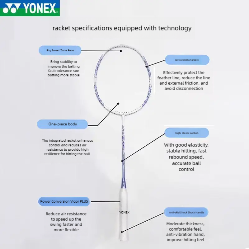 YONEX ARCSABER 8 badmintonrack - Yonex Racket Carbon recensie en prijs
