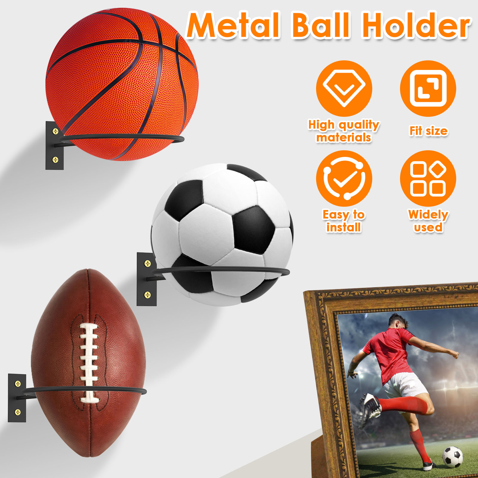 6 stuks voetbal display plank  - Badminton Zone recensie en prijs
